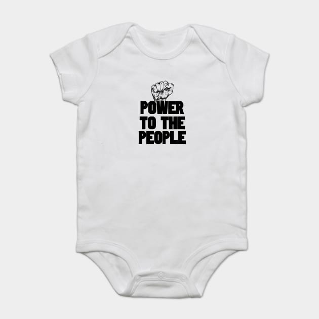 Power to the People | Black Power Baby Bodysuit by UrbanLifeApparel